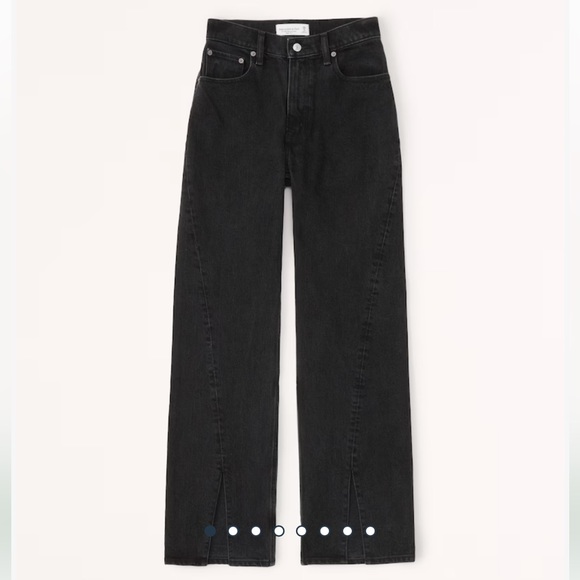 NWT Abercrombie & Fitch High Rise 90s Relaxed Jean with Vented Hem | Size: 35 - Picture 5 of 5